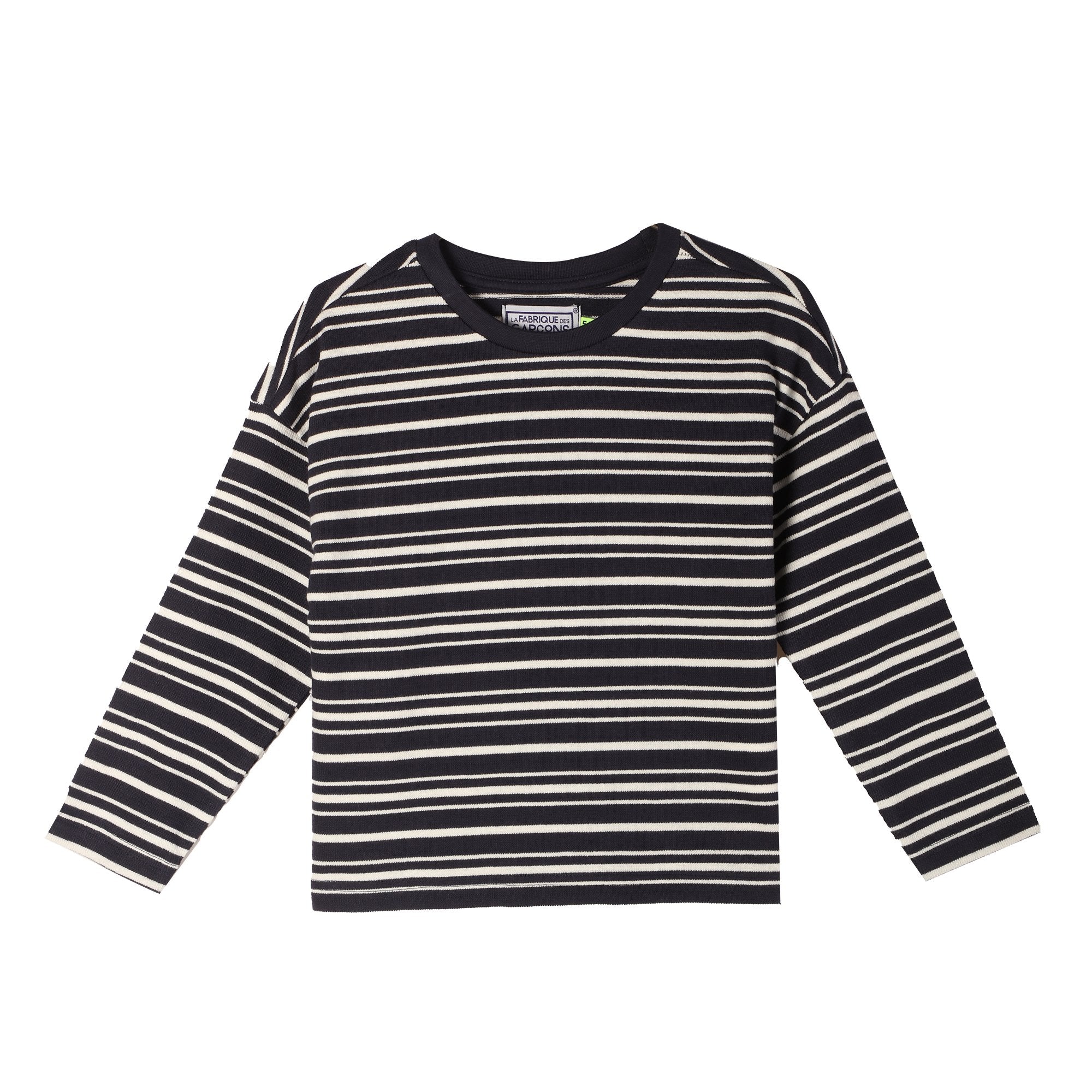 Stokomani Mode tee-shirt marinière bleu foncé enfant