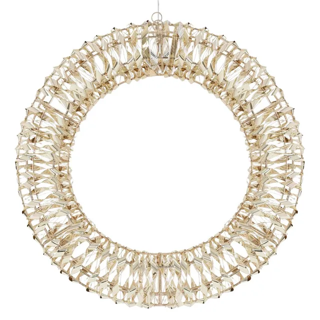 ECD Germany Haus & Wohnen couronne de Noël LED blanc chaud 58 cm