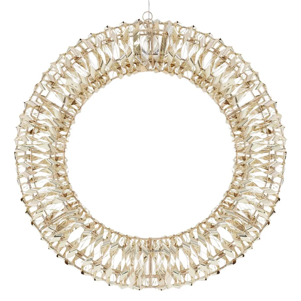 ECD Germany Haus & Wohnen couronne de Noël LED blanc chaud 58 cm