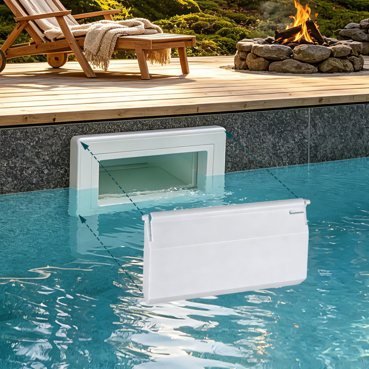 Milisten Volet skimmer piscine lot 2 19,5x13,5cm