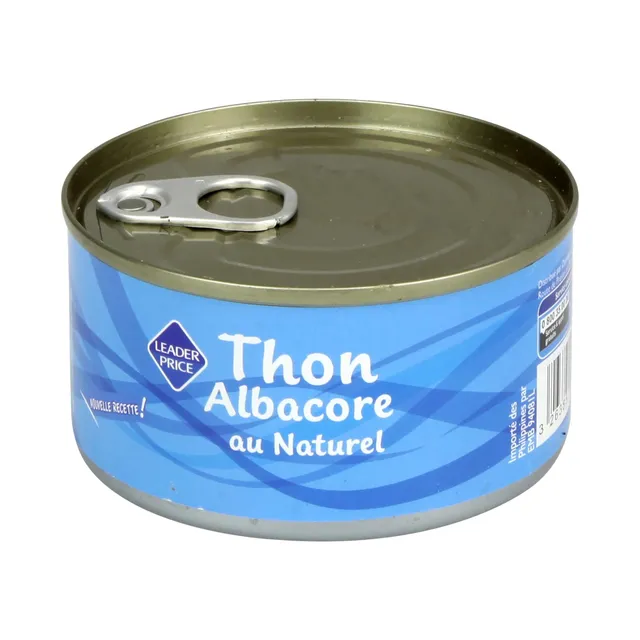 Leader Price Thon albacore au naturel conserve 140g