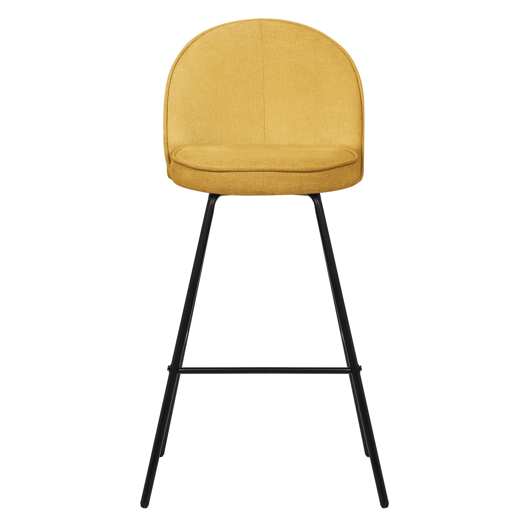 ECD Germany Möbel Lot 4 Tabourets de Bar Moutarde Dossier