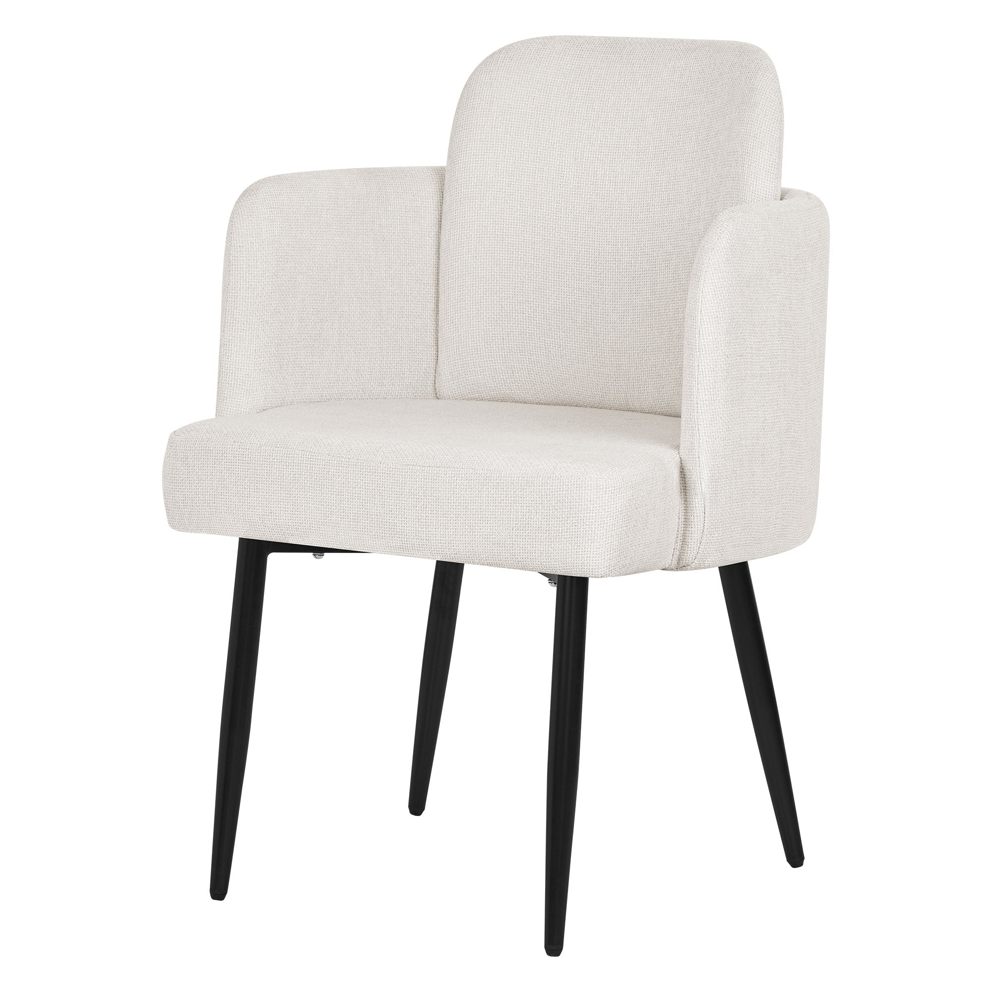 ECD Germany Möbel chaise salle à manger beige 1 pièce accoudoirs