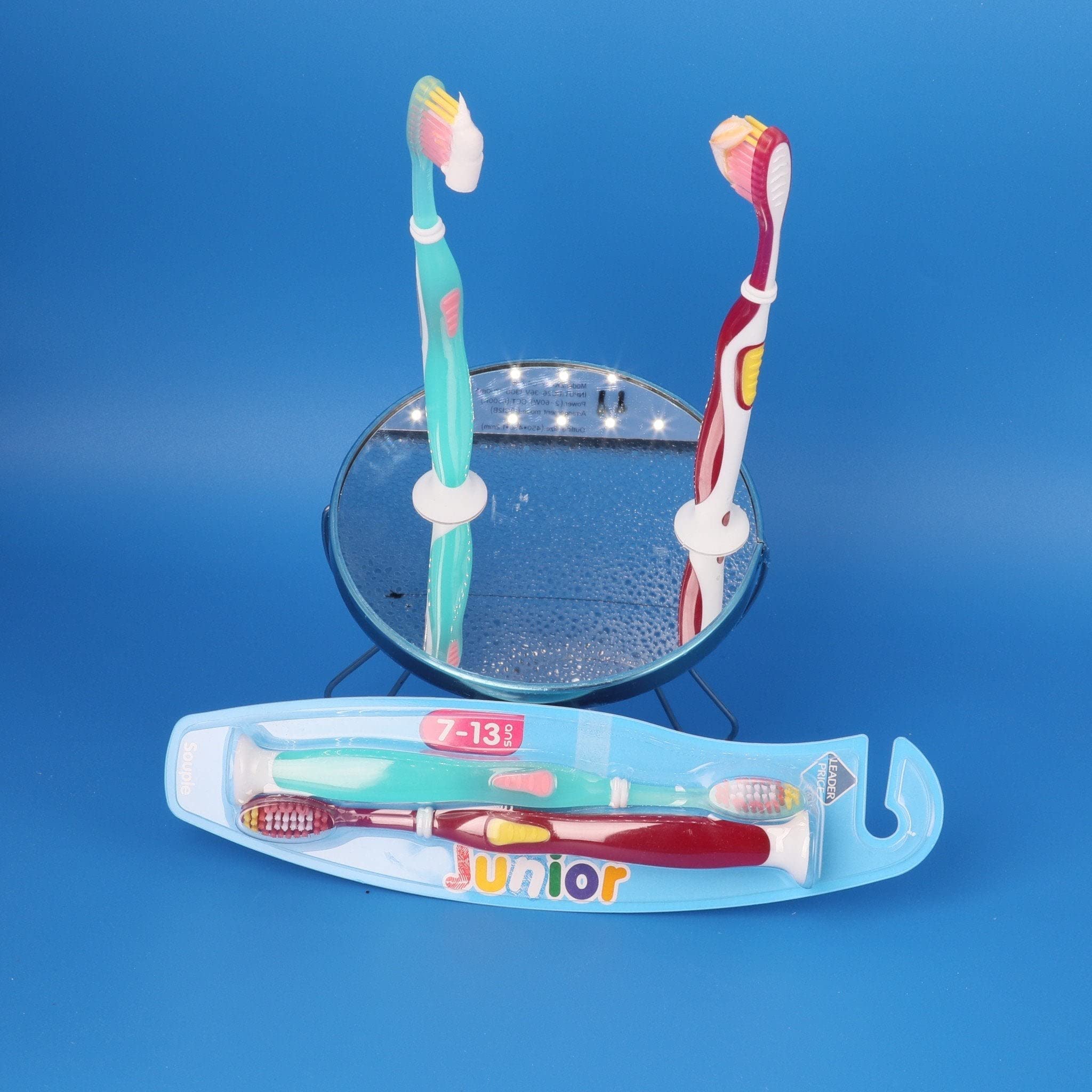 Leader Price Brosses à dents junior 7-13 ans x2