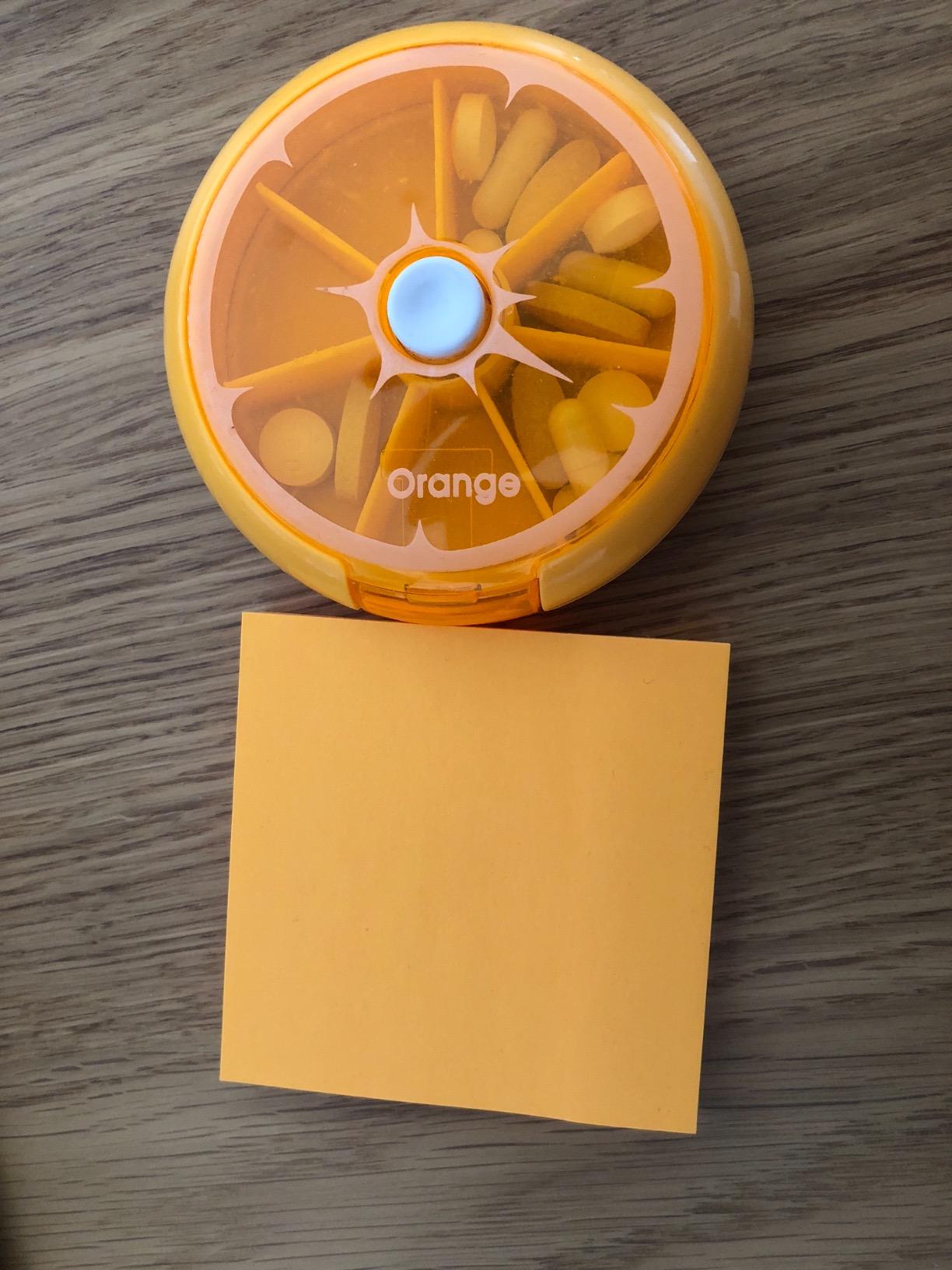 Shop-Story Bien-être pilulier hebdomadaire agrumes orange 7 jours