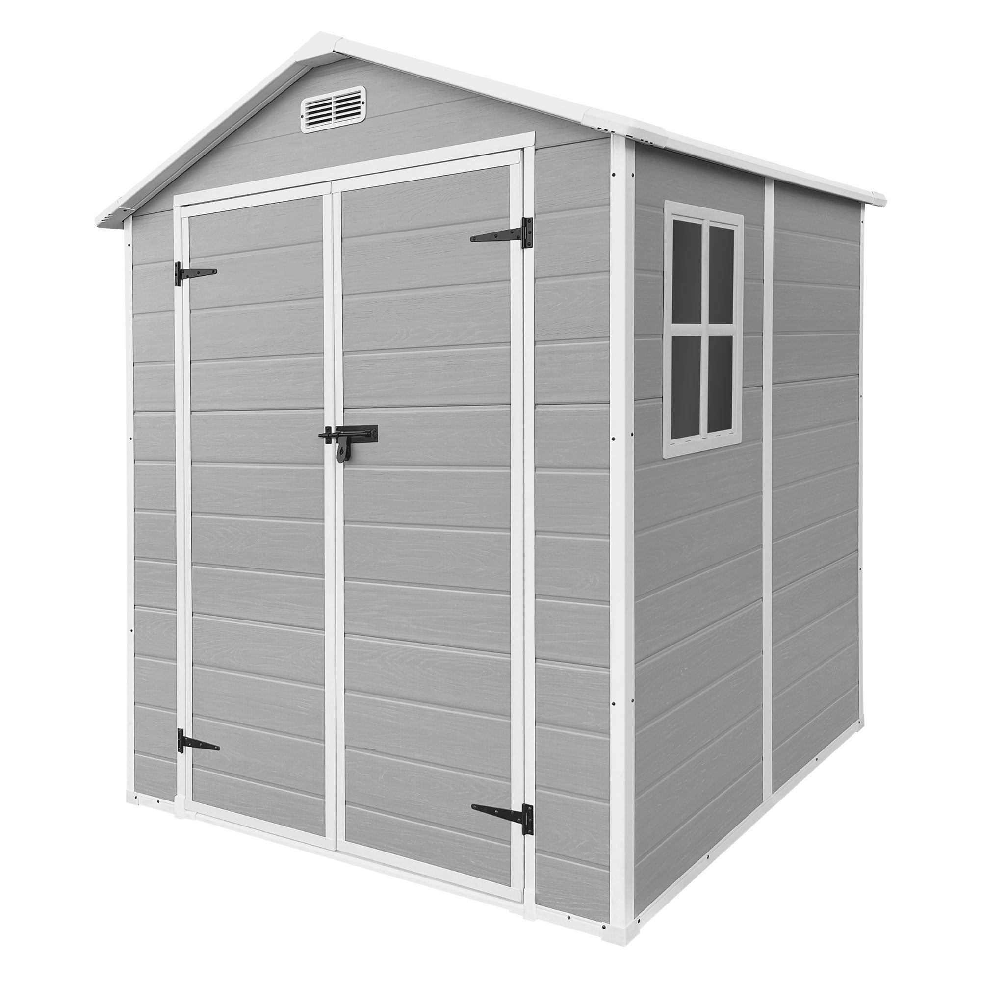 ECD Germany Garten Abri de jardin gris clair 5 m³ plastique