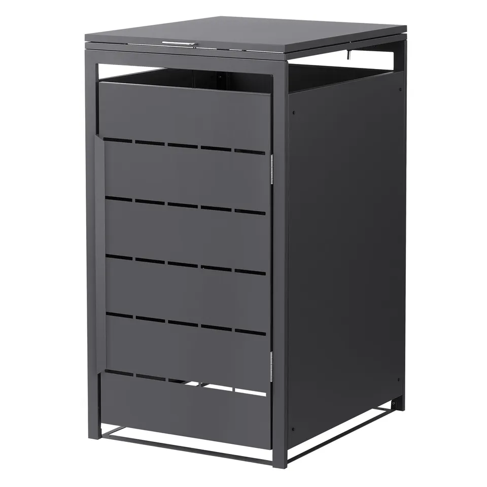 ECD Germany Cache-poubelle acier anthracite 240L