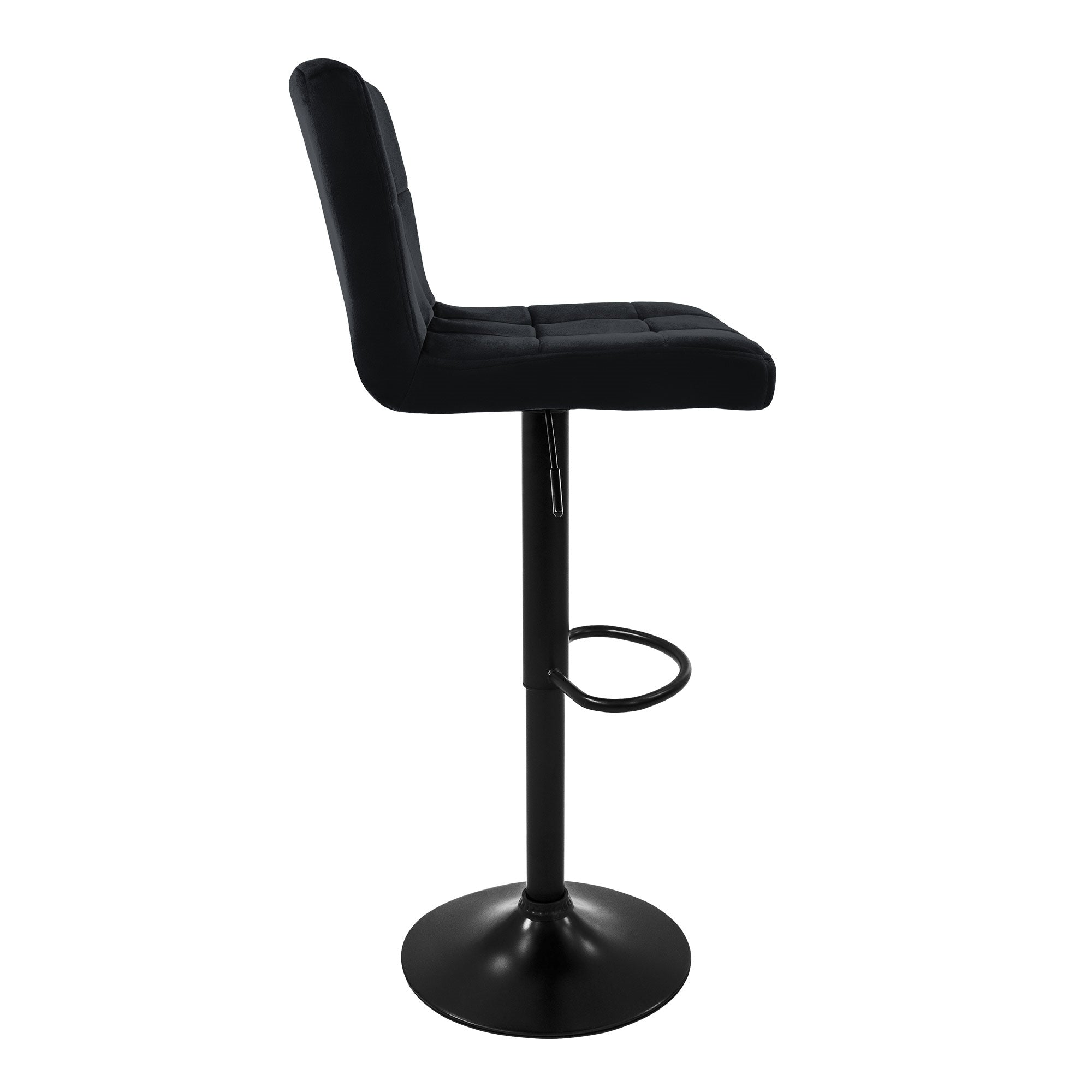 ECD Germany Möbel tabouret de bar velours gris réglable dossier