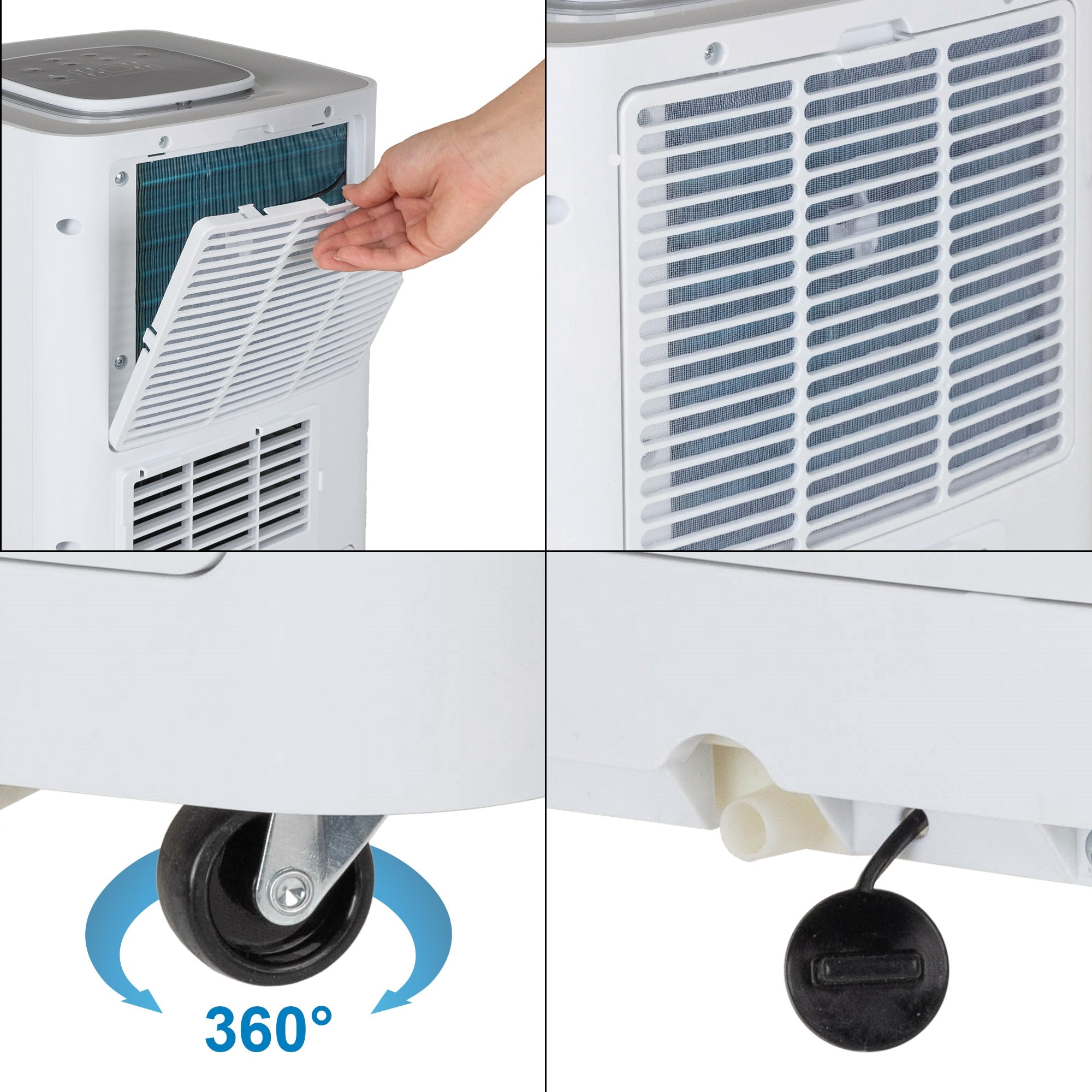ECD Germany Haus & Wohnen climatiseur mobile 5000 BTU 4en1 télécommande
