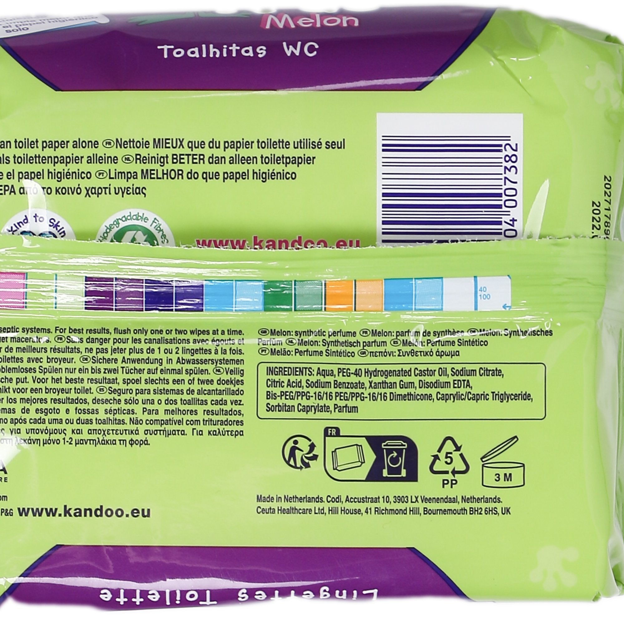 Stokomani lingettes toilette bébé melon x55 hygiène douce