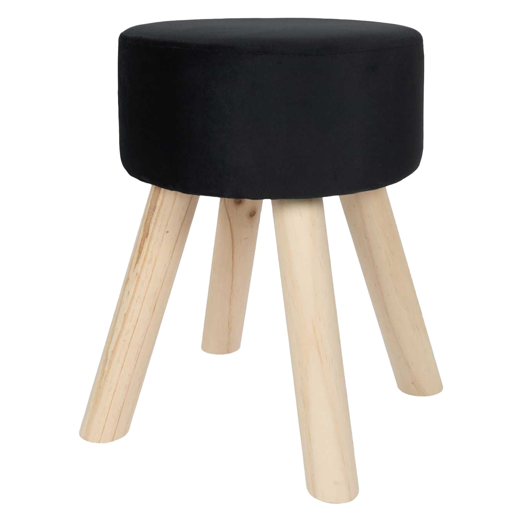 Tabouret velours assise ronde pour chambre