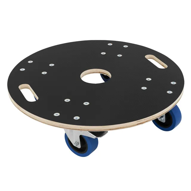 ECD Germany Bauen Plateau roulant rond 57 cm freins 800 kg