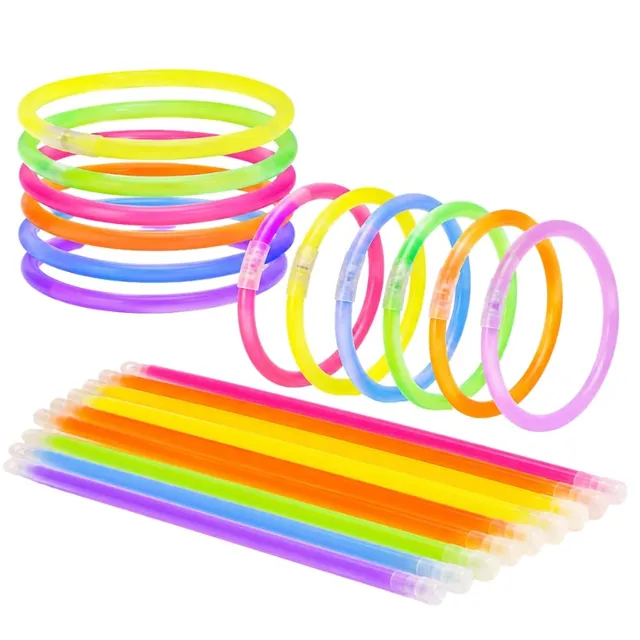 Shop-Story Loisirs bracelets lumineux fluo x30 20cm 6 couleurs
