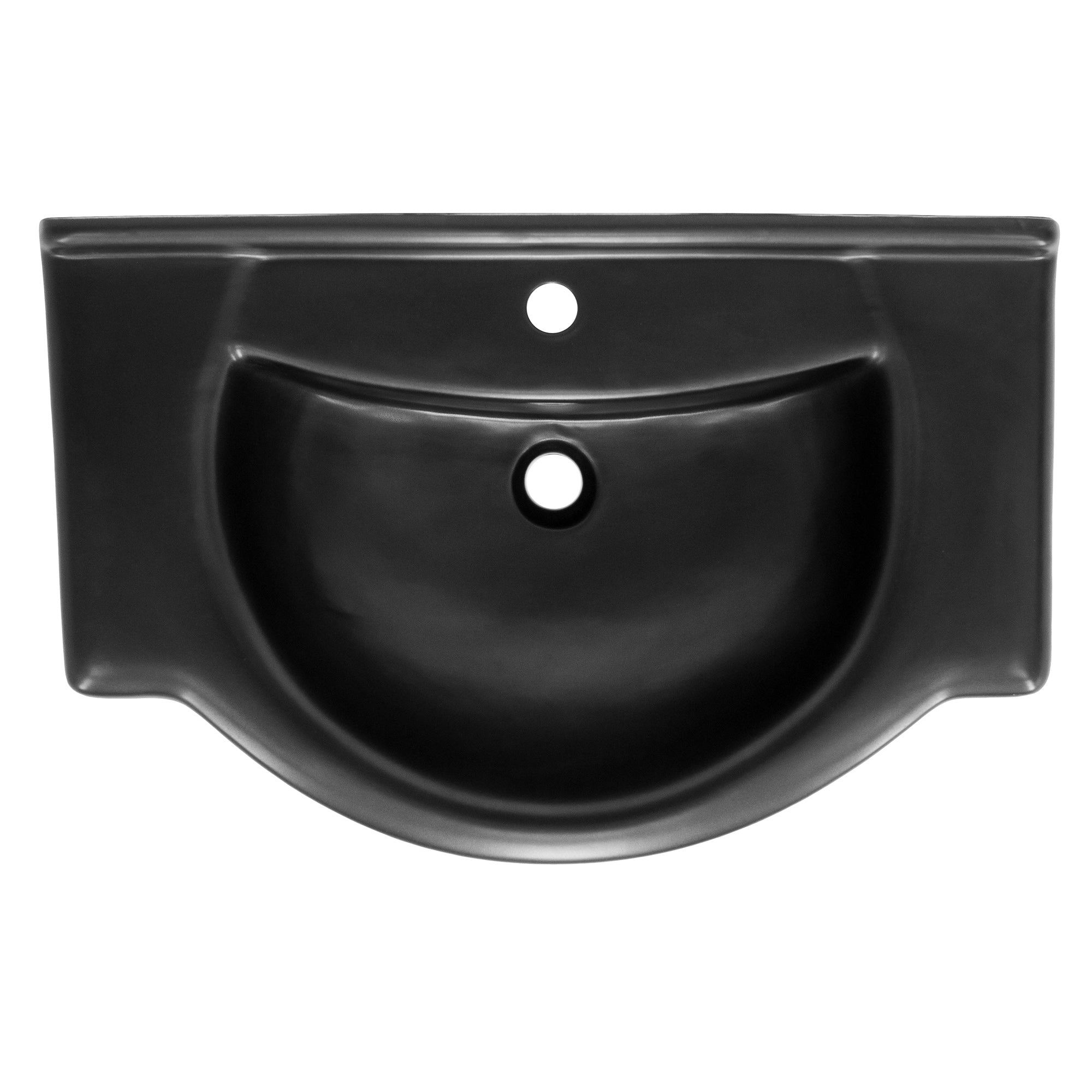 ECD Germany Sanitär vasque 77x50 noir mat bonde argent