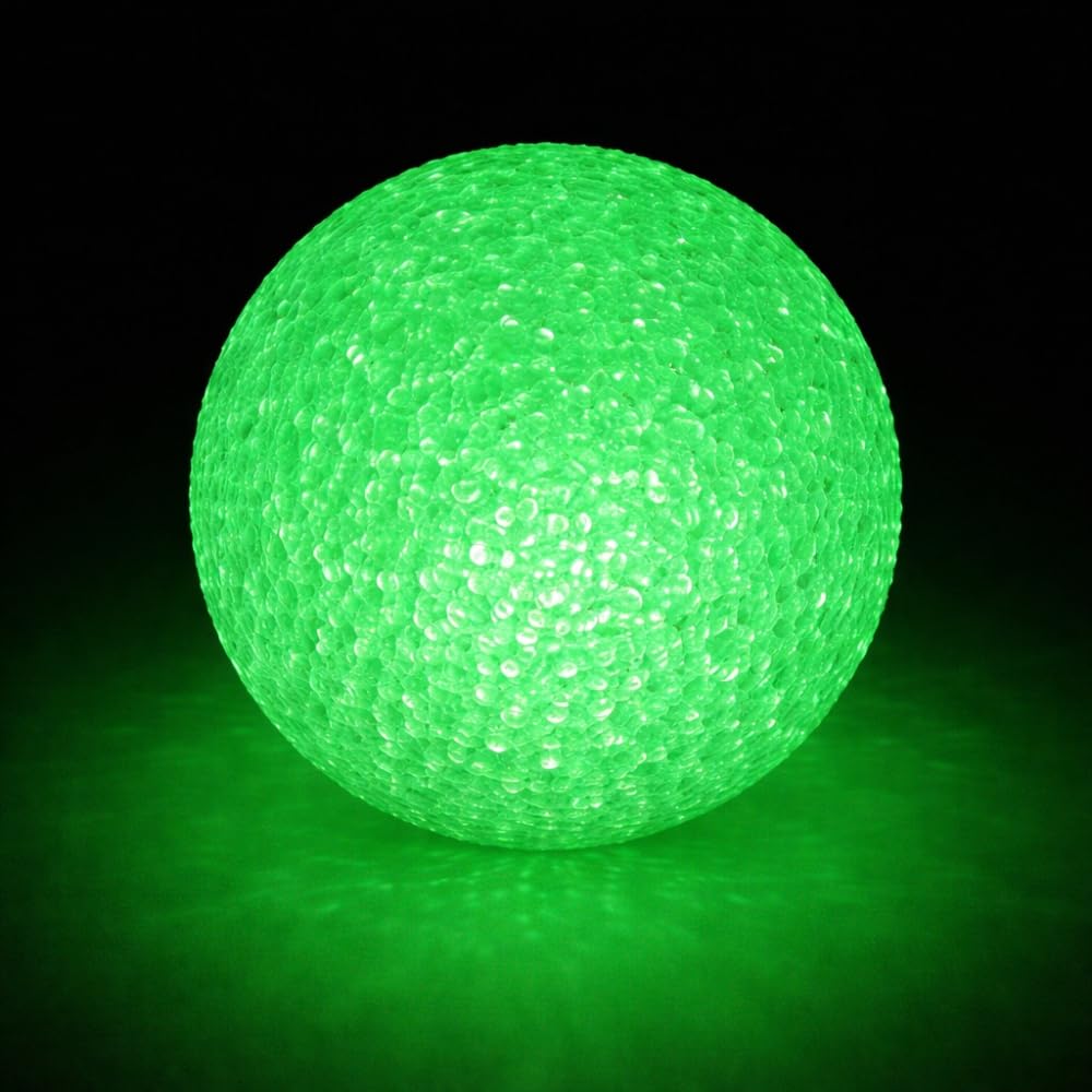 Shop-Story lot 2 boules lumineuses LED 8 cm effet cristal