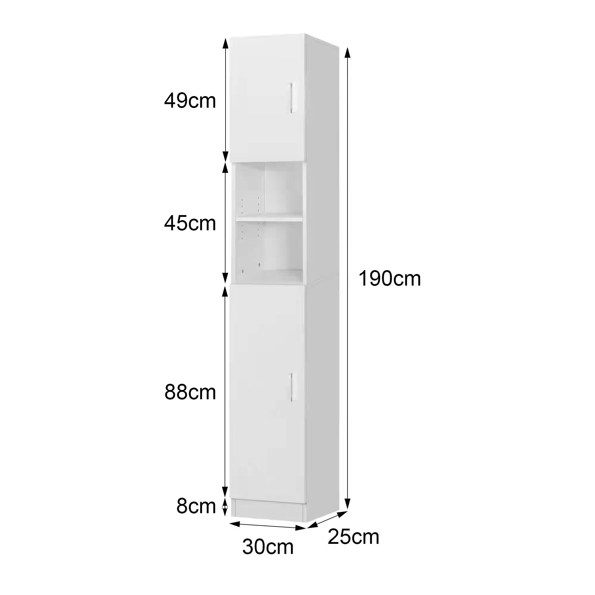 ECD Germany Möbel ensemble salle de bain 3 pièces blanc bois