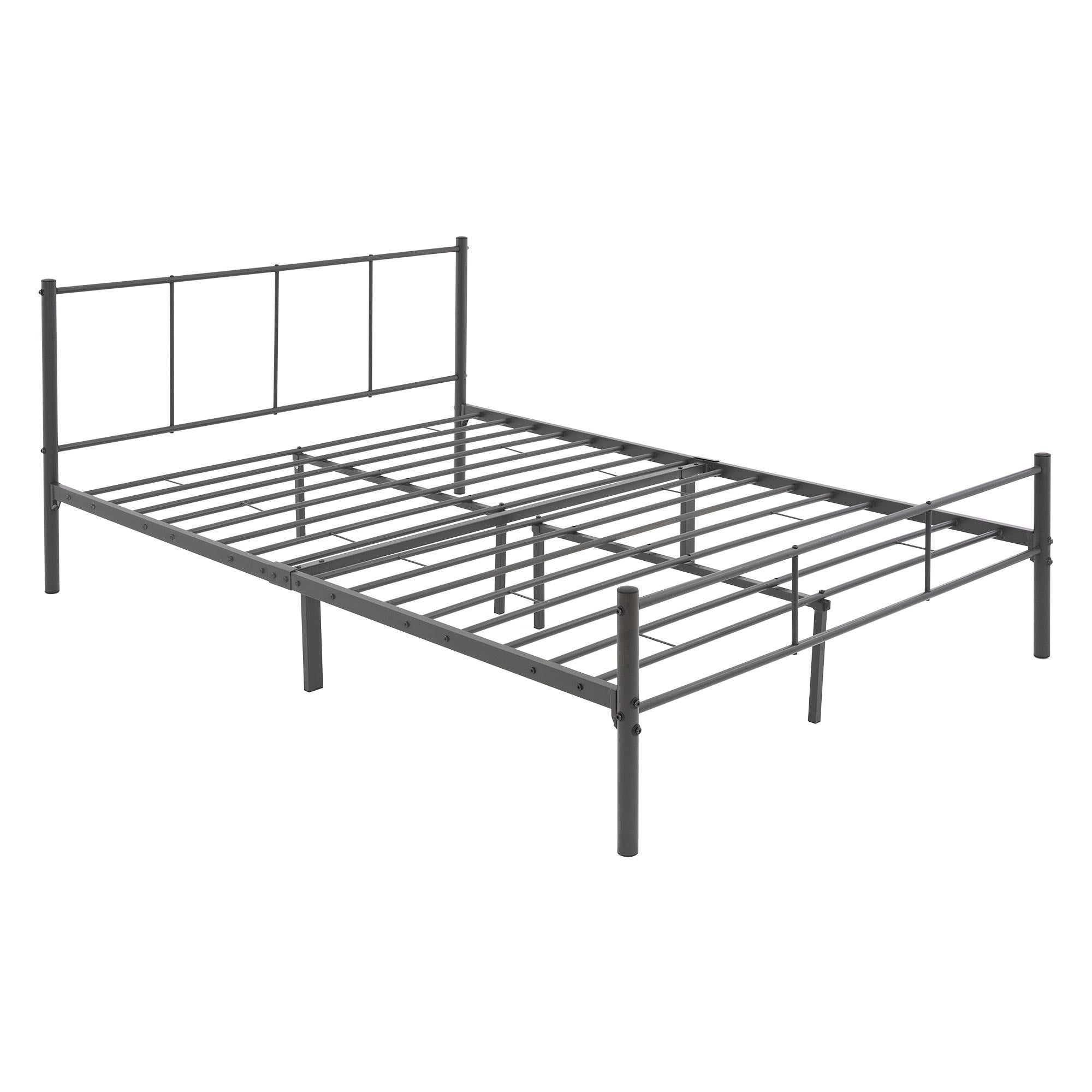ECD Germany ML-Design Lit métal anthracite 90x200 sommier inclus