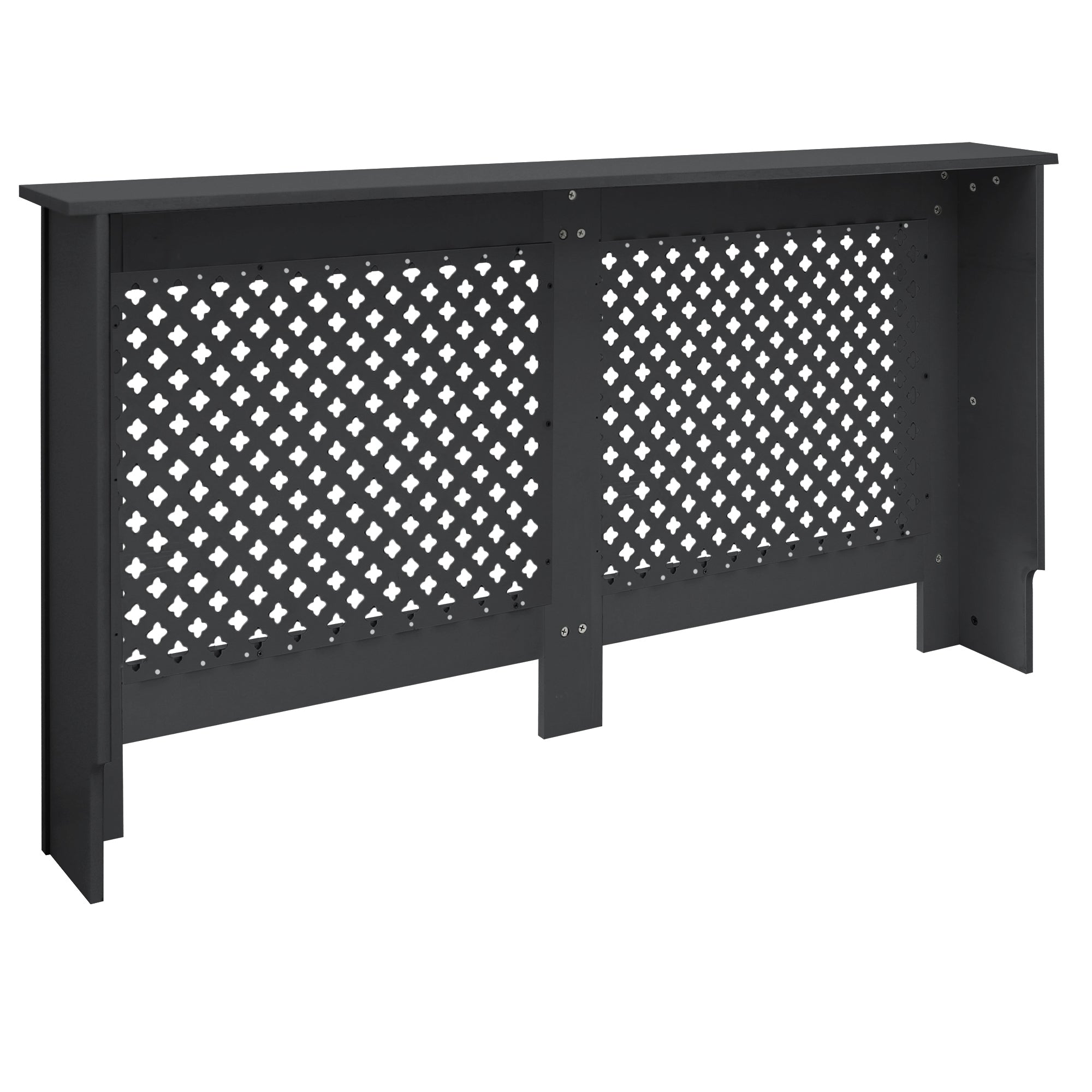 ECD Germany Heizungen Cache radiateur MDF anthracite 152x19x82 cm