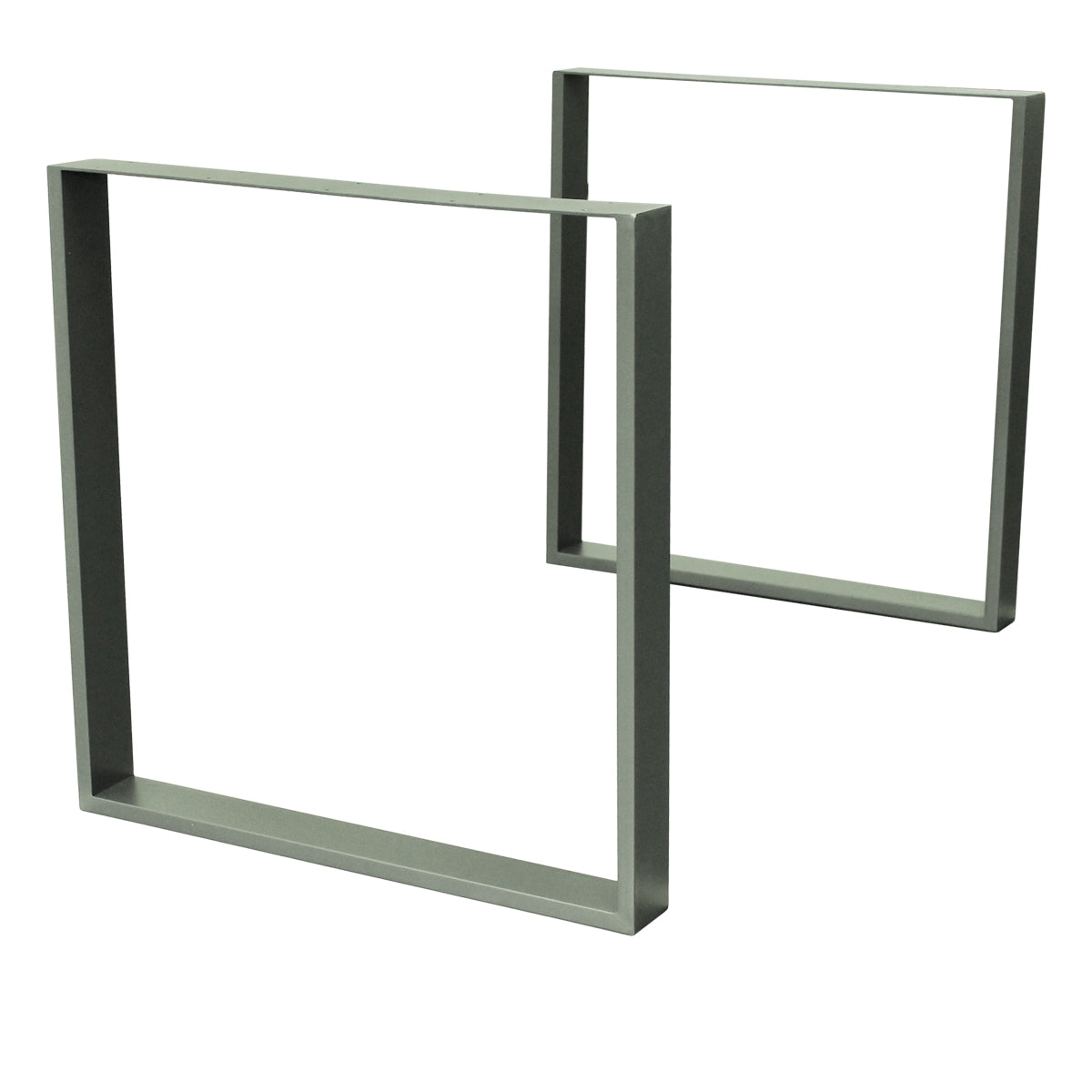 ECD Germany pieds de table U 80x72 acier gris pierre lot 2