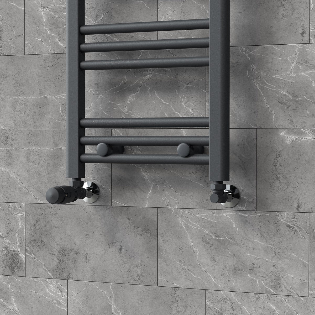 LuxeBath vanne thermostatique radiateur 1/2 laiton anthracite