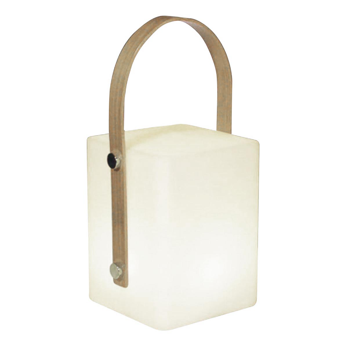 Red Deco Tiky H27cm Lampe sans fil bambou LED multicolore