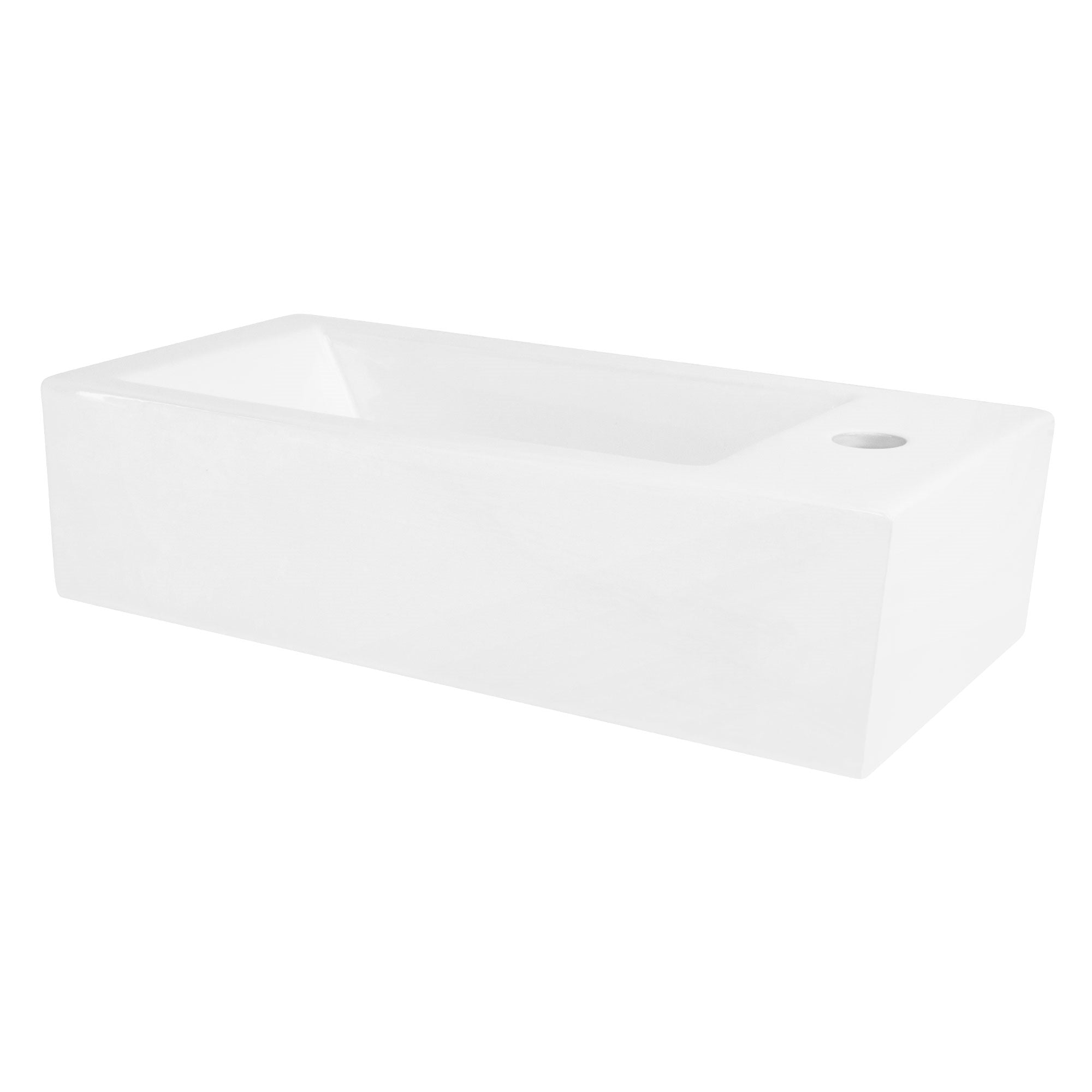 ECD Sanitär LuxeBath 51x25 vasque céramique blanche avec bonde