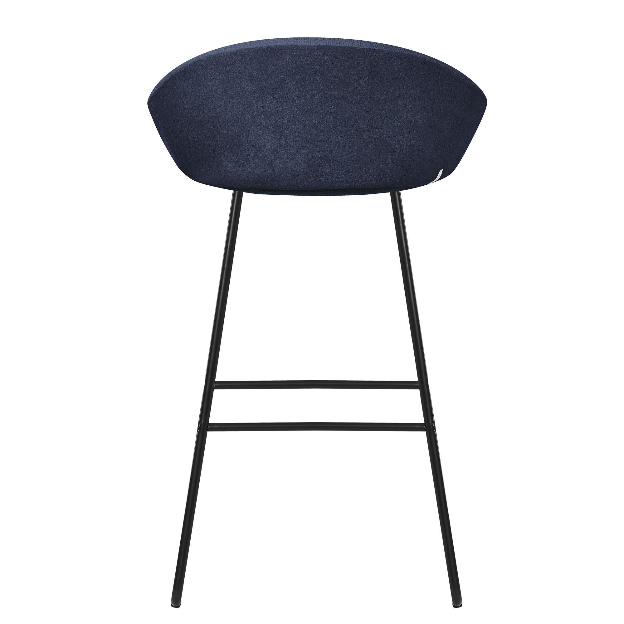 ML-Design Tabouret de bar bleu foncé lot de 2 dossier
