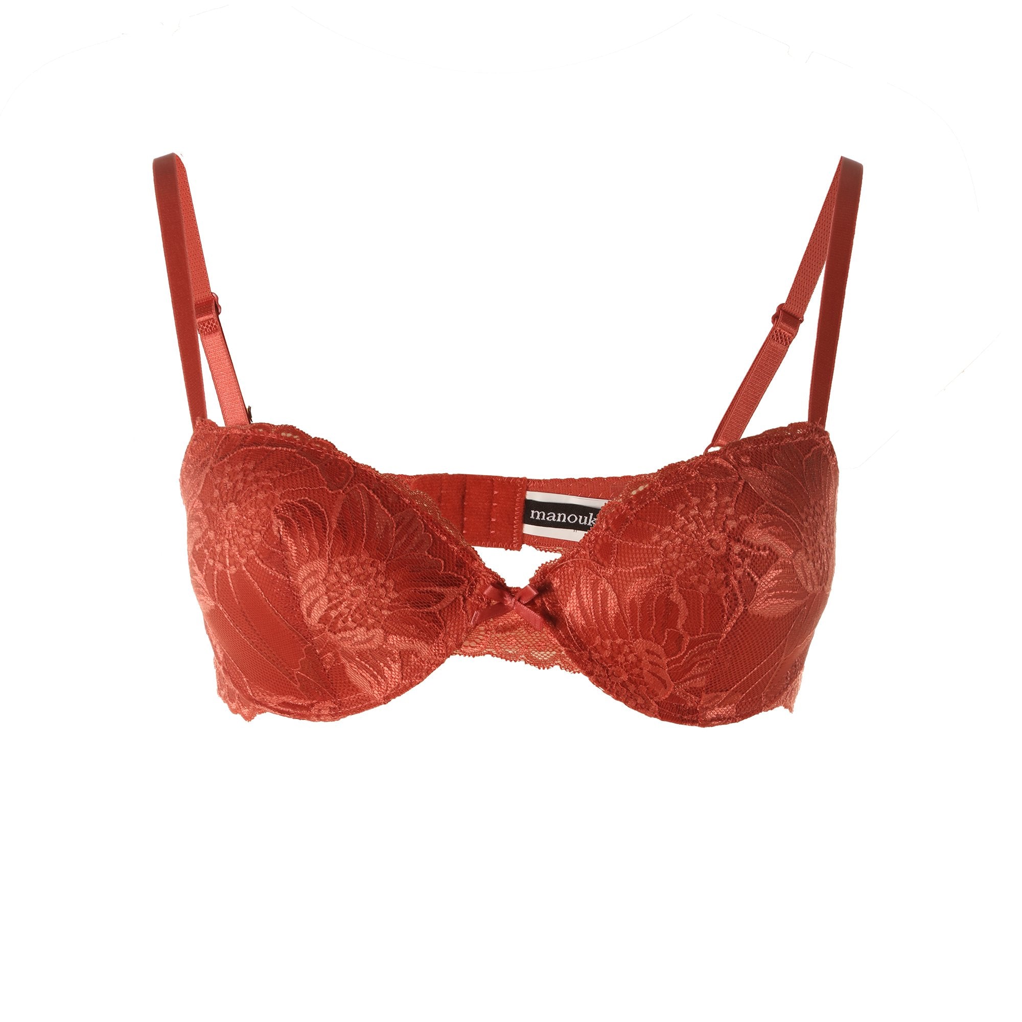 Stokomani Soutien-gorge en dentelle rouge 90C