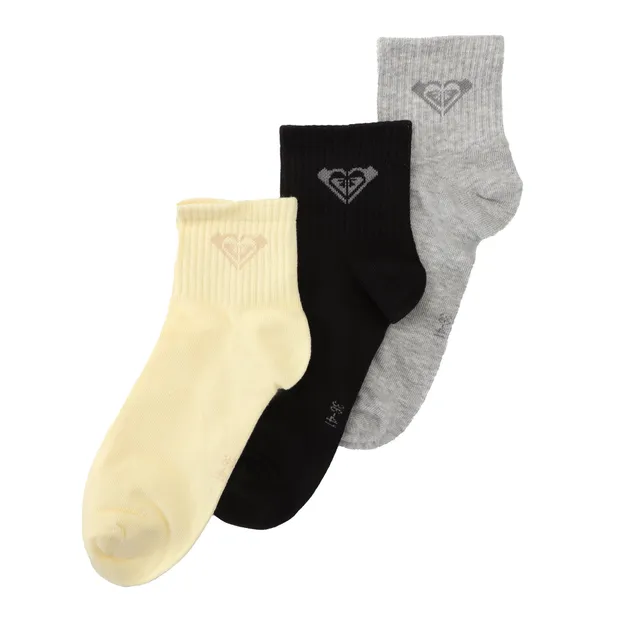 Roxy 3 paires de socquettes Jaune taille unique