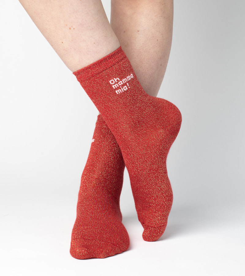 L'avant gardiste Mamma Mia chaussettes fantaisie femme