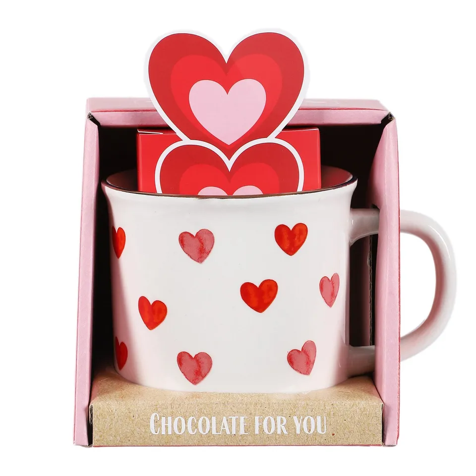 Stokomani Happy Love mug chocolat blanc praliné fraise