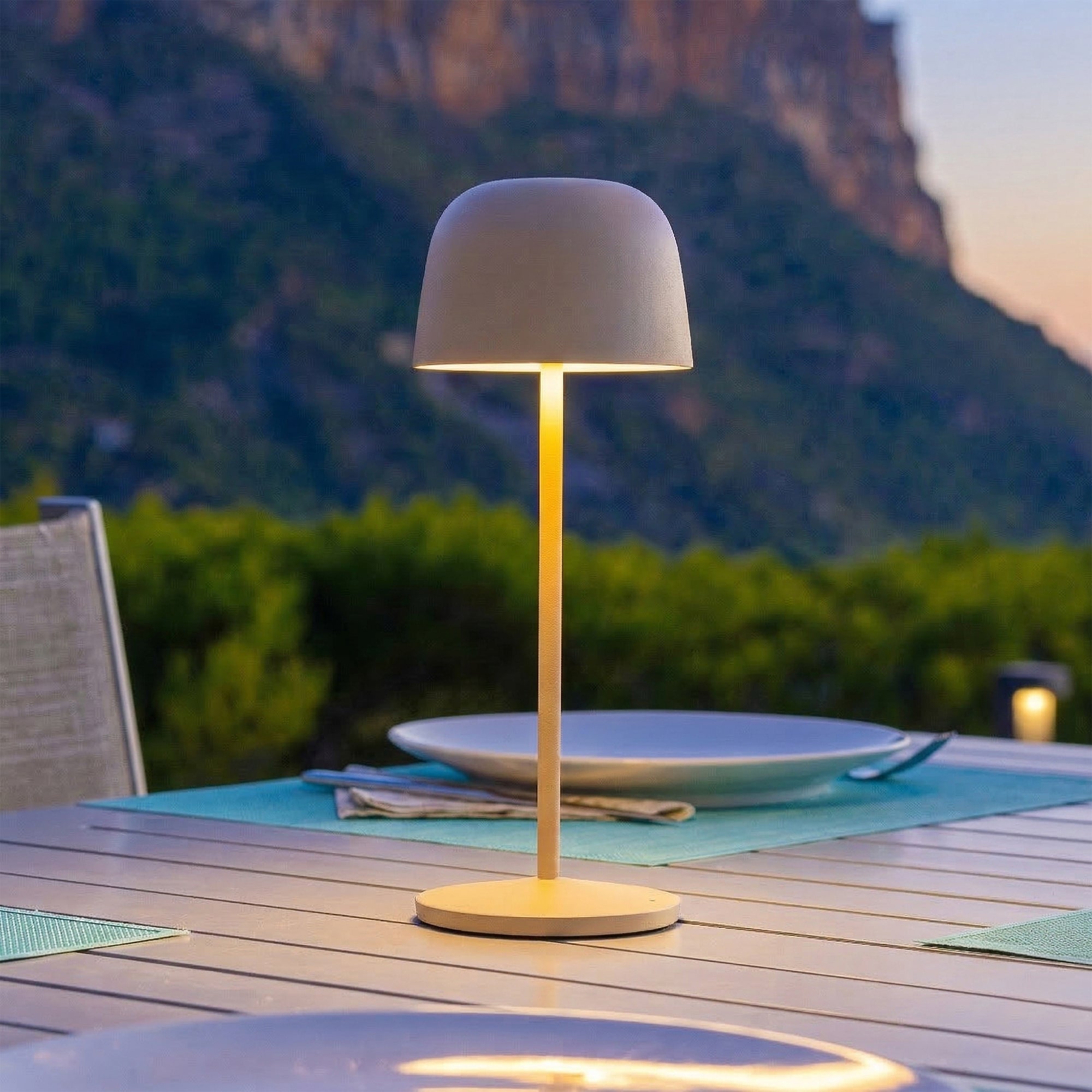 Red Deco Sophia Cream lampe de table sans fil beige LED H28cm