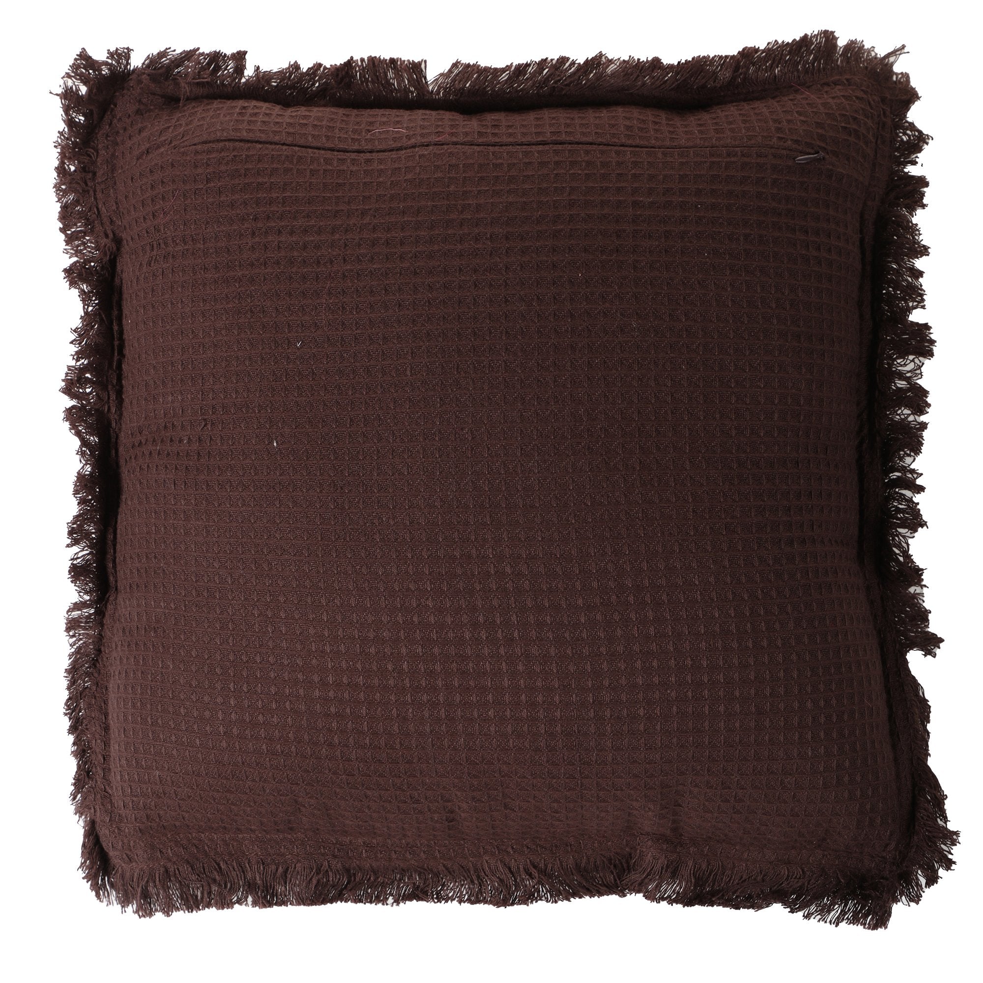 Stokomani Maison coussin coton marron 40x40 cm gaufré