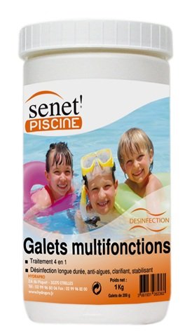 Galets de chlore multifonction piscine eau propre