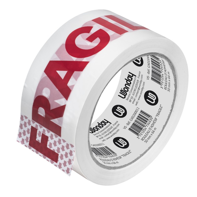 Safe Tool Adhésif FRAGILE 50 mm x 66 m rouleau