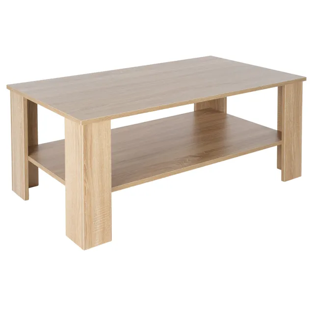 ECD Germany Möbel table basse chêne Sonoma 100x43x57 cm