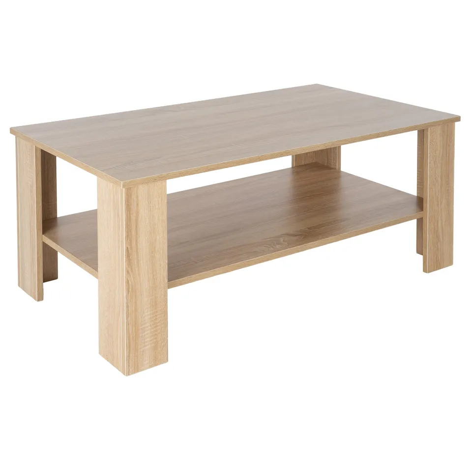 ECD Germany Möbel table basse chêne Sonoma 100x43x57 cm
