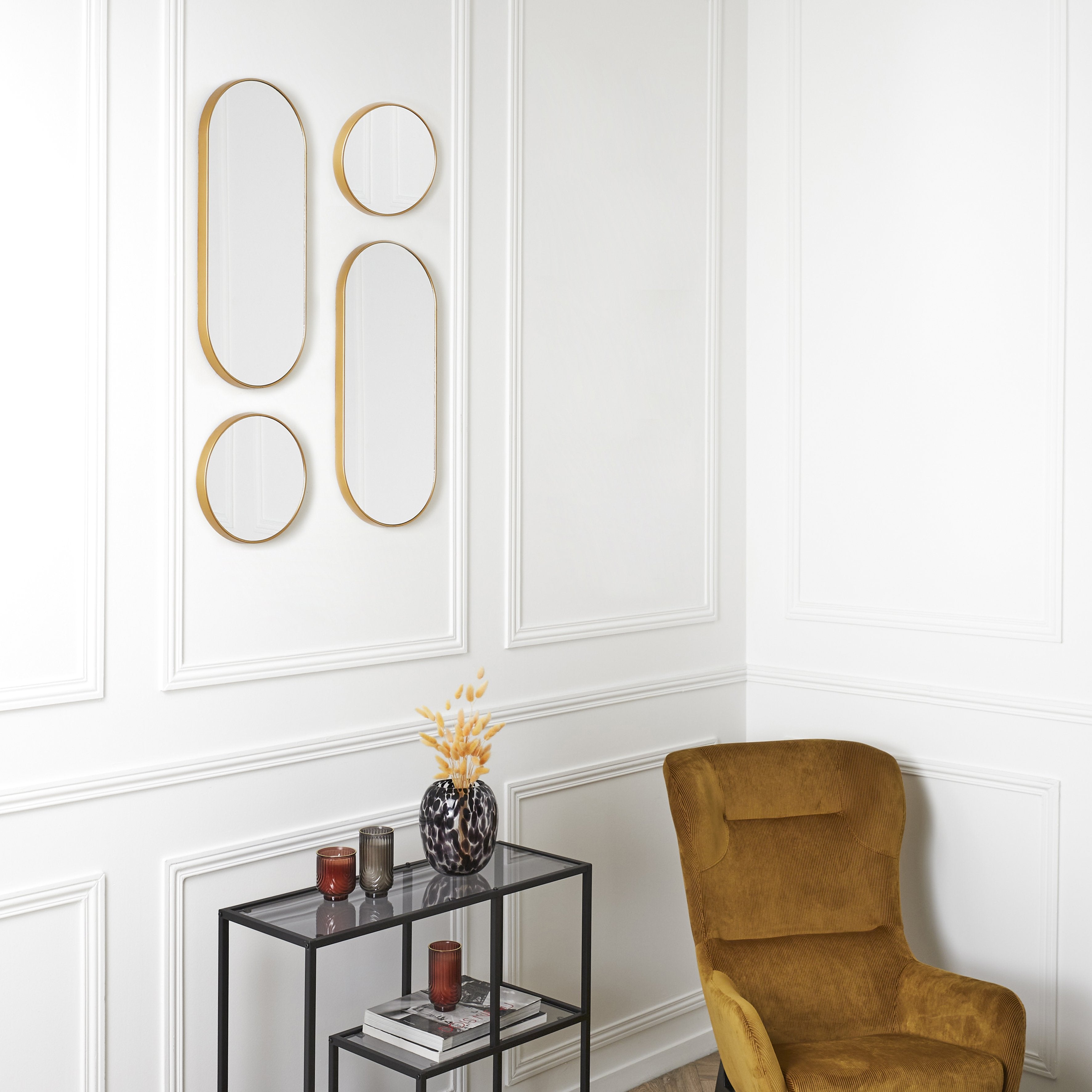 Versa Maison miroir décoratif doré 71x30 cm