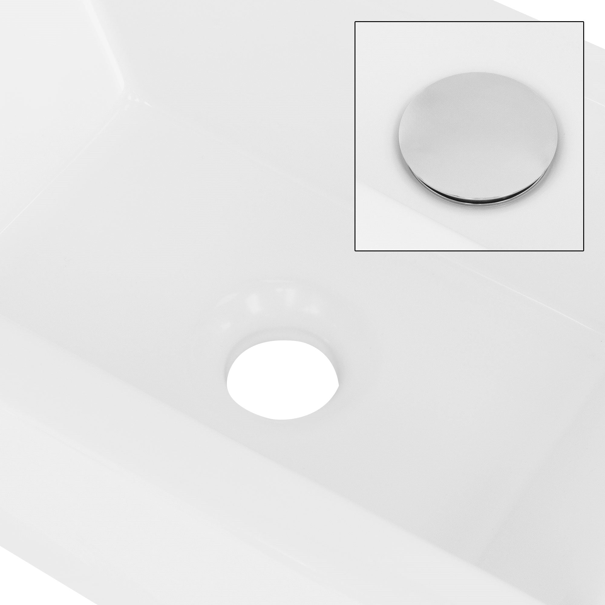 ECD Germany Sanitär lavabo blanc céramique 51x25x13 cm sans trop-plein