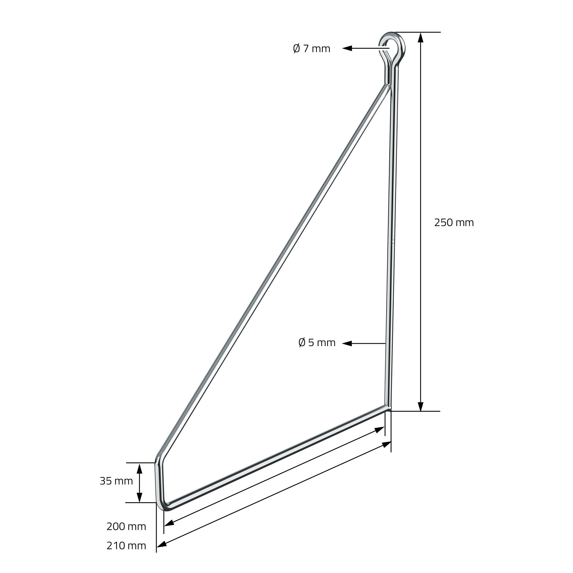 ECD Germany ML-Design Équerre Étagère Acier Argent 20x25 cm Lot 4
