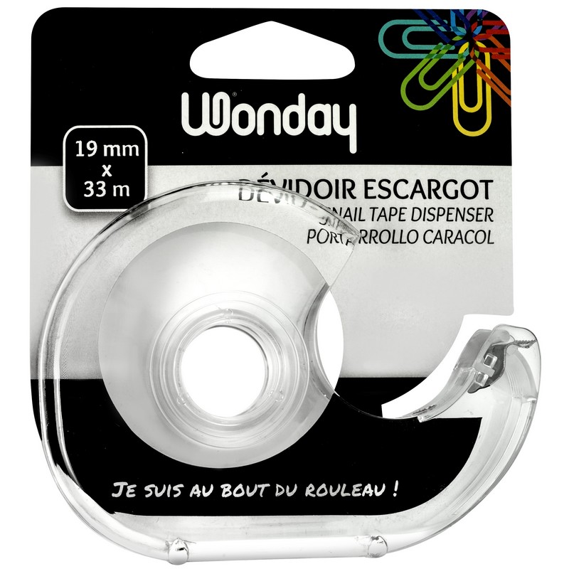 Safe Tool Fournitures de bureau Dévidoir escargot transparent