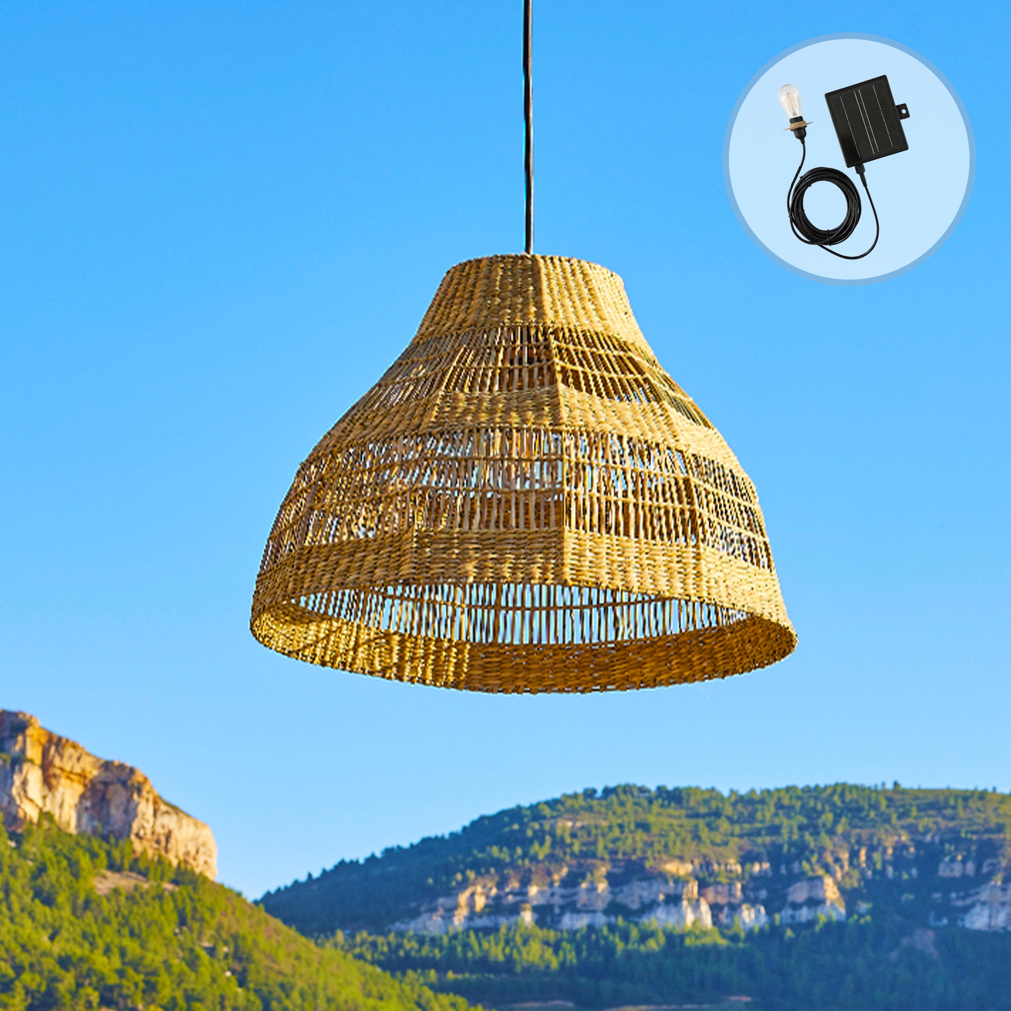 Red Deco Merida Solar suspension solaire herbe marine 48 cm