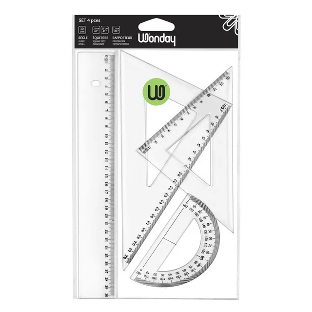 Safe Tool Set traçage cristal 4 pièces transparent