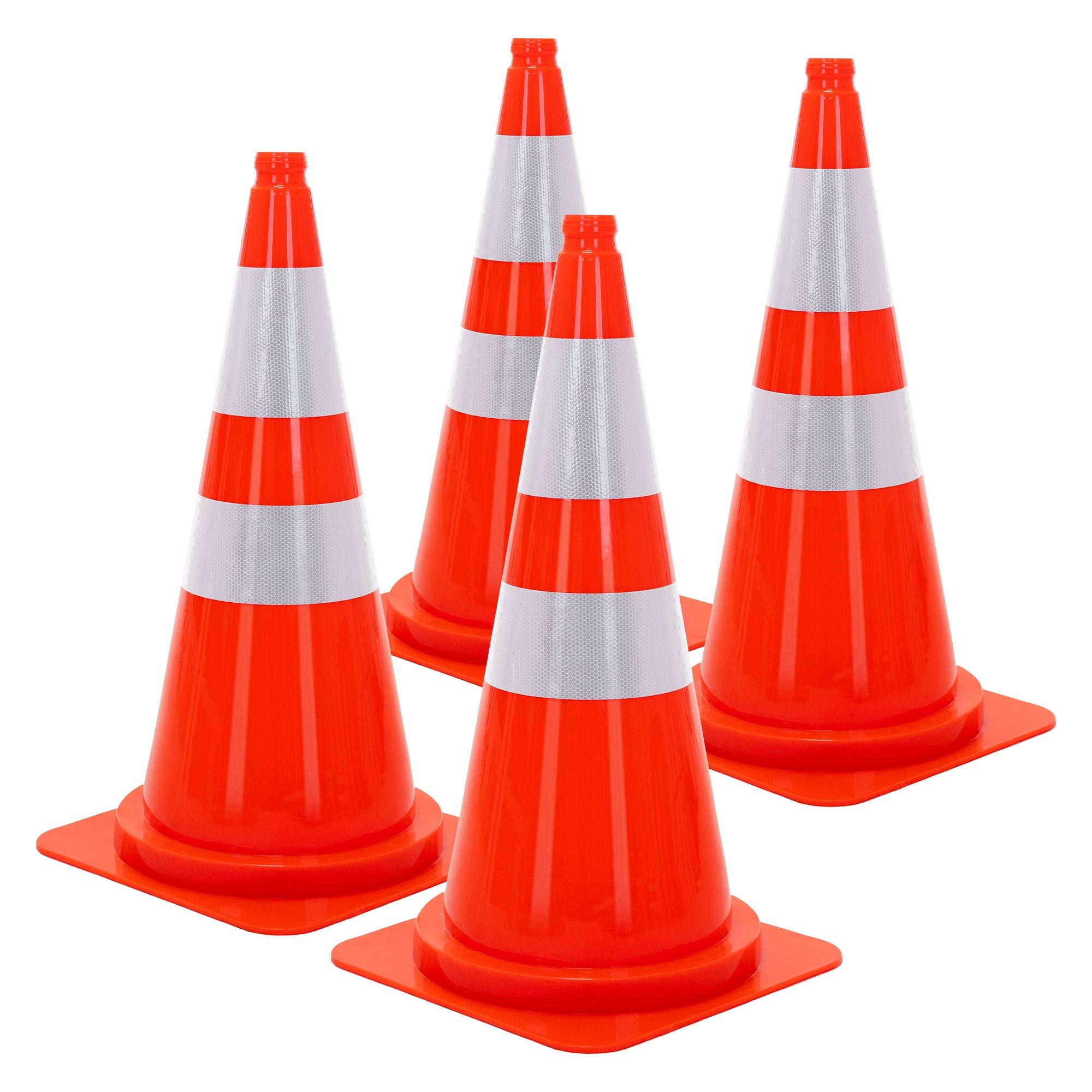 ECD Germany plot chantier PE orange 75 cm lot de 4 réfléchissant