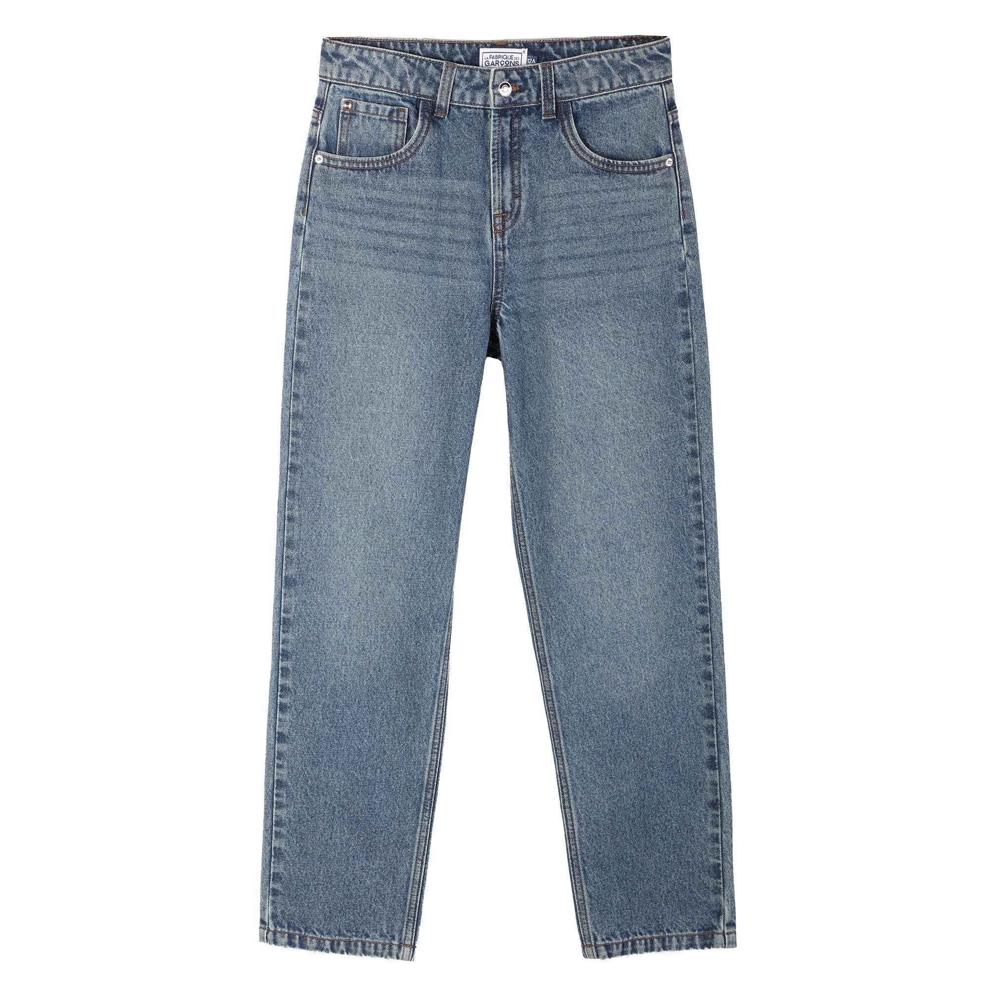 Stokomani jean droit bleu enfant denim 03A-12A