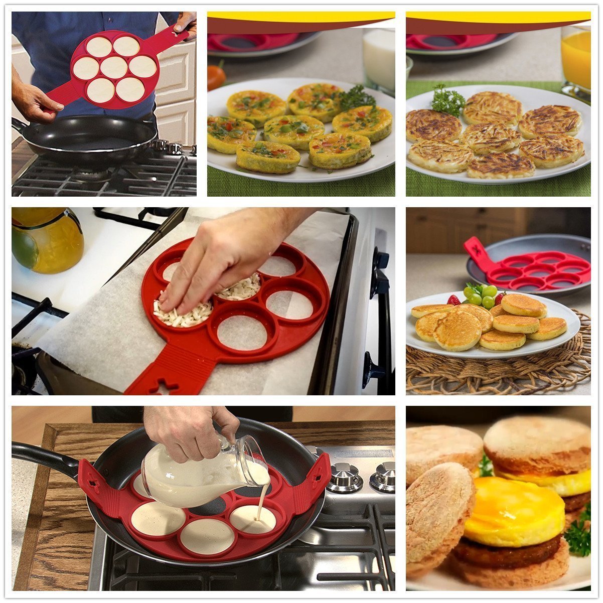 Shop-Story Maison Moule Silicone 7 Blinis Pancakes 23,5cm
