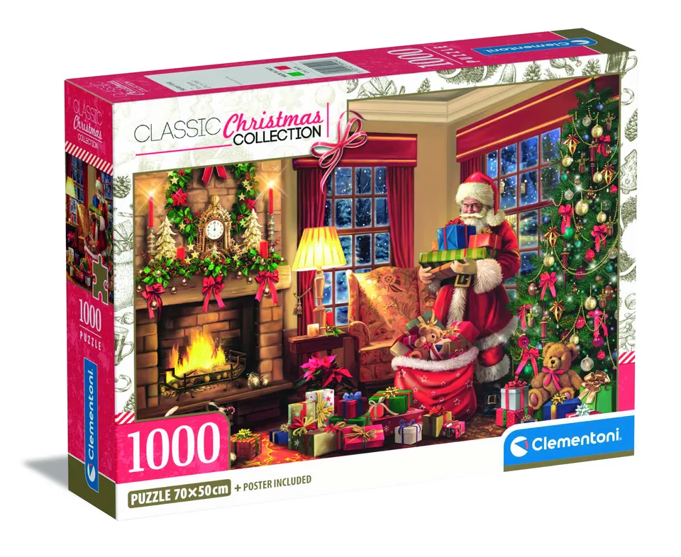 Clementoni La Visite du Père Noël puzzle 1000 pièces Noël