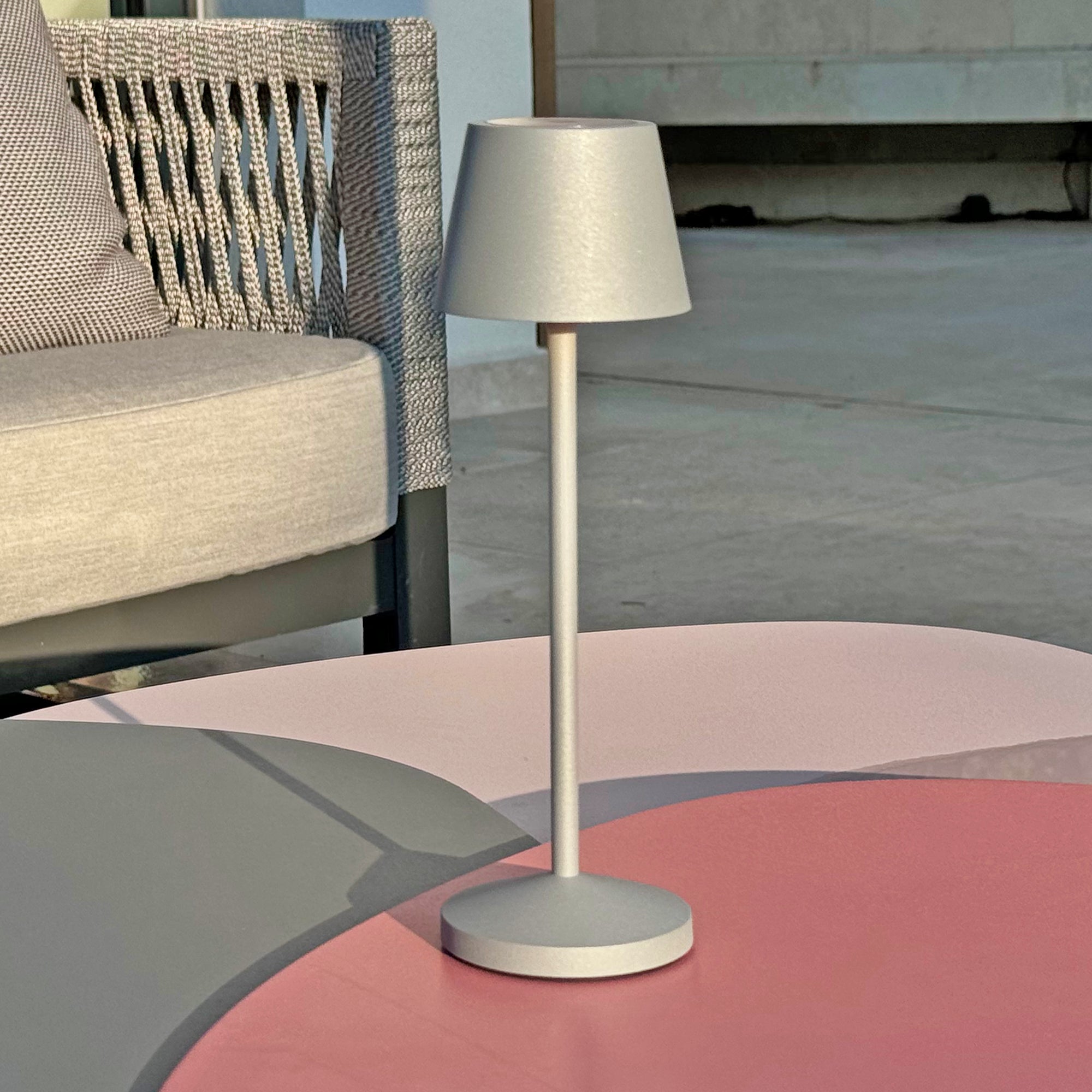 Red Deco Emily Grey lot 9 lampes de table sans fil LED H25cm