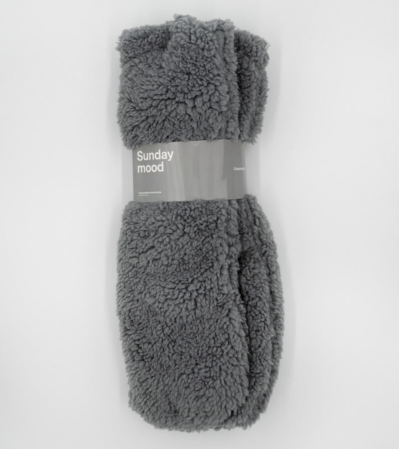L'avant gardiste chaussettes cocooning moumoute gris