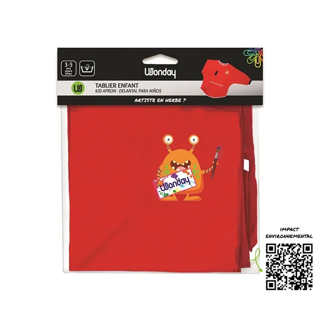 Safe Tool tablier 3-5 ans rouge poche enfant
